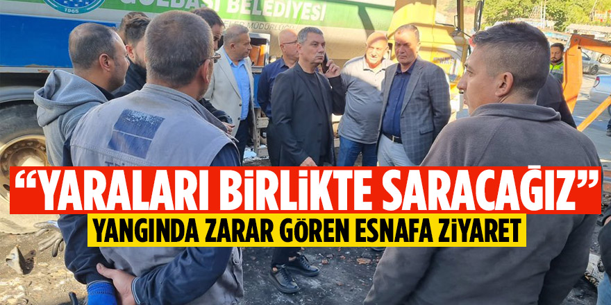 RAMAZAN ŞİMŞEK’TEN YANGINDA İŞYERİ ZARAR GÖREN ESNAFA ZİYARET