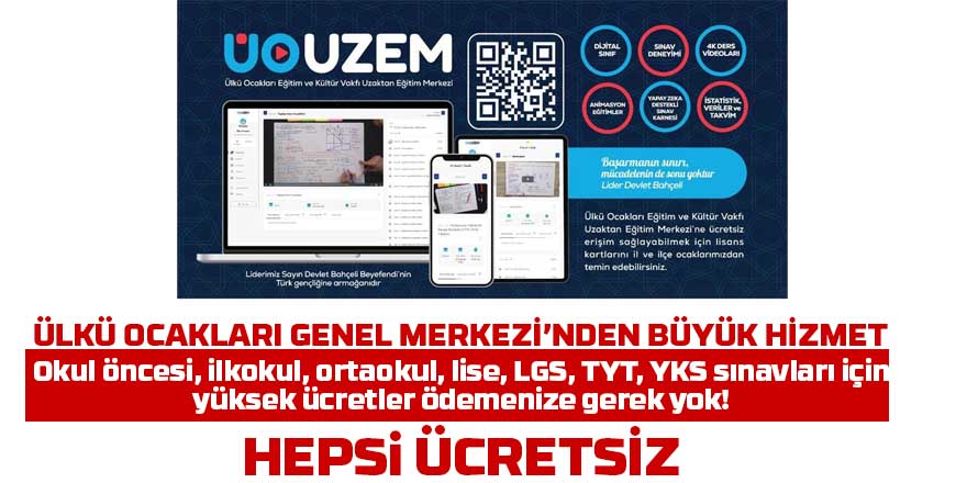 Ülkü Ocakları'ndan ücretsiz eğitim fırsatı