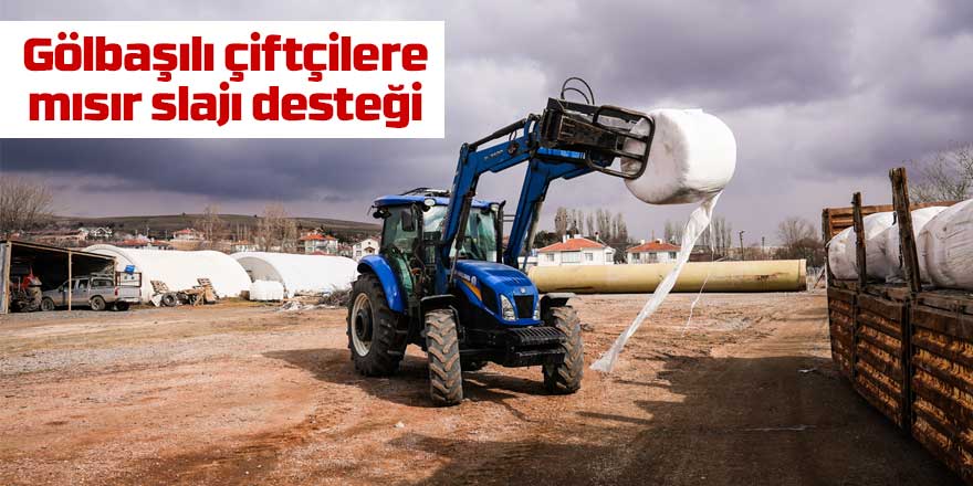 Gölbaşılı çiftçilere mısır slajı desteği