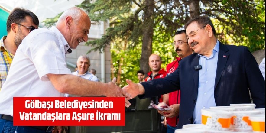 Gölbaşı Belediyesinden Vatandaşlara Aşure İkramı