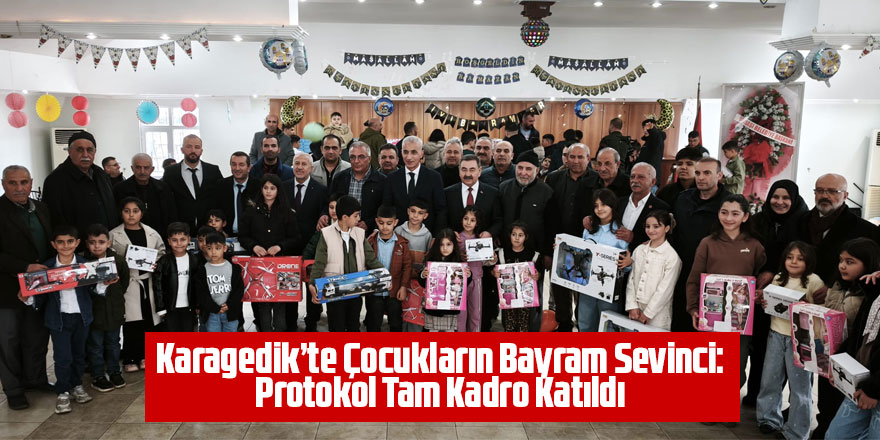 Karagedik’te Çocukların Bayram Sevinci: Protokol Tam Kadro Katıldı