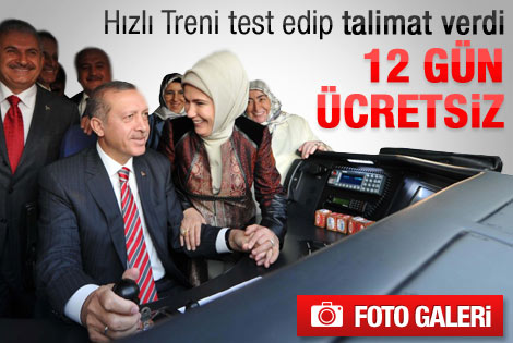 Erdoğan Yüksek Hızlı Tren'i test etti - Foto