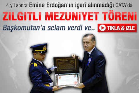 Erdoğan GATA mezuniyet töreninde