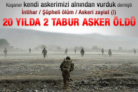 Kışlalarda 20 yılda 2 tabur asker öldü