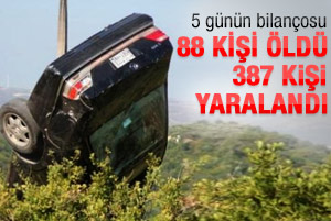 5 günde 88 kişi hayatını kaybetti