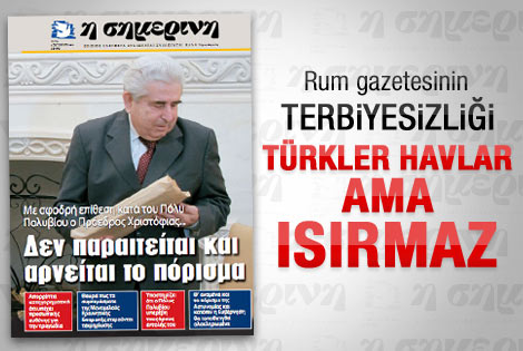 Rum gazetesinde çirkin Türkiye başlığı
