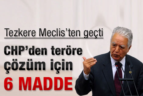 CHP'den teröre çözüm için 6 madde