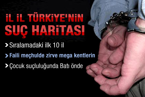 Türkiye'nin suç haritası açıklandı