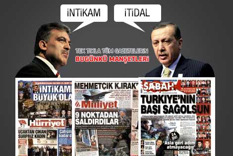 20 Ekim 2011 günün gazete manşetleri