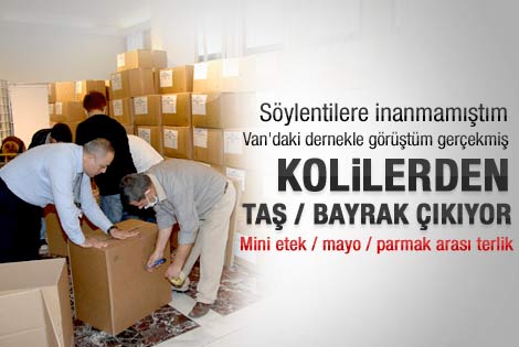 Van'a giden kolilerden taş çıkıyor