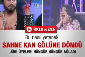 Yetenek yarışması kan gölüne döndü - İzle