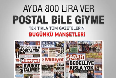 23 Kasım 2011 günün gazete manşetleri