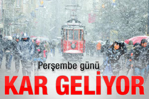 Perşembe kar geliyor