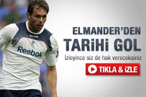 Elmander'den tarihi gol