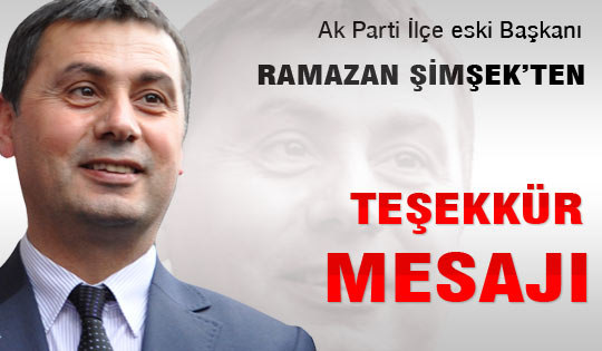 Şimşek'ten teşekkür