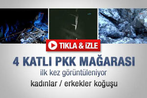 Diyarbakır - Elazığ sınırında 4 katlı PKK mağarası