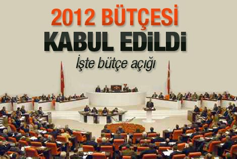 2012 bütçesi kabul edildi