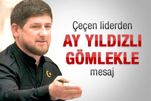 Çeçen lider ay yıldızlı gömlek giydi