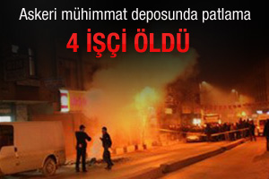 Askeri mühimmat deposunda patlama