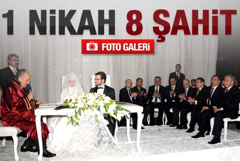 Bir nikah 8 Bakan şahit