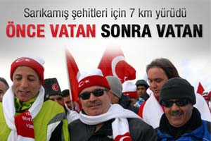 Bakan Şahin şehitler için yürüdü