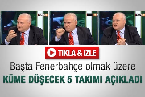 Çakar küme düşecek 5 takımı açıkladı