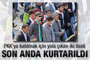 İki liseli son anda kurtarıldı