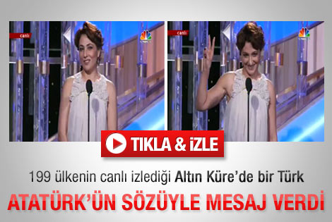 Altın Küre'de Atatürk'ün sözlerini hatırlattı - İzle