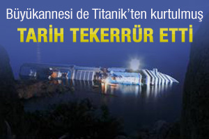 Büyükannesi de Titanik'ten kurtulmuş