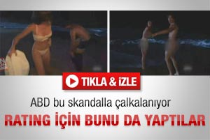 Rating için denize çıplak girdiler - İzle