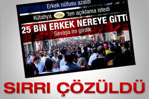 Kayıp 25 bin erkeğin sırrı çözüldü