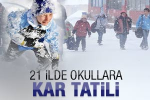 21 ilde okullara kar tatili
