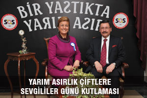 YARIM ASIRLIK ÇİFTLERE SEVGİLİLER GÜNÜ KUTLAMASI
