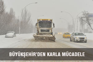 Büyükşehir'den karla mücadele