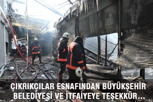 ÇIKRIKÇILAR ESNAFINDAN TEŞEKKÜR