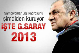 Galatasaray'ın 2013 kadrosu hazır