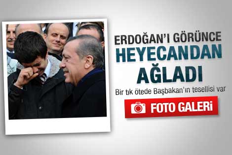 Erdoğan'ı görünce sevinçten ağladı