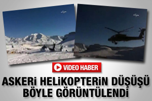 Askeri helikopterin düşme anı kameralarda - İzle