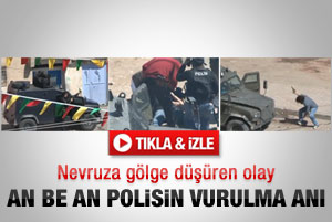 Şehit polisin vurulma anı - Video
