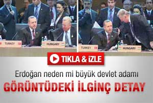Erdoğan'ı görünce ayağa kalkan Cumhurbaşkanı