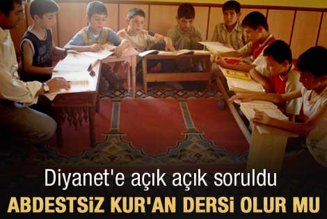 Kur'an dersinde abdest tartışması