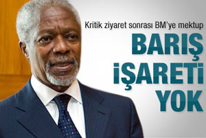 Annan: Barış işareti yok
