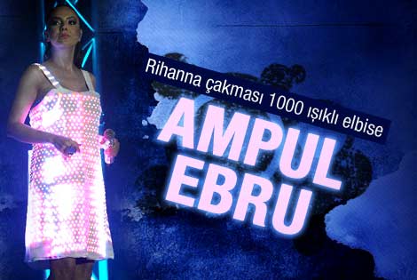 Ebru Gündeş Led elbisesiyle sahnede ışık saçtı