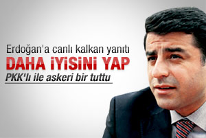 Demirtaş'tan Erdoğan'a canlı kalkan yanıtı