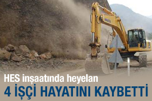 HES inşaatında heyelan: 4 ölü