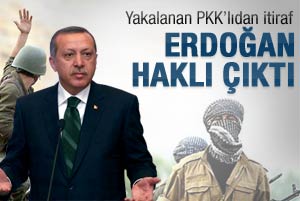 PKK'lının itirafları Erdoğan'ı doğruladı