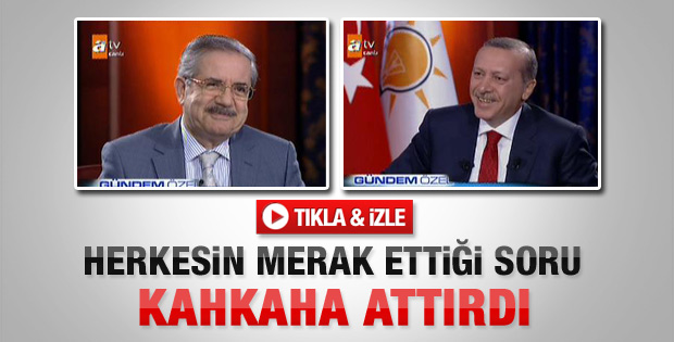 Erdoğan'a kahkaha attıran soru - Video