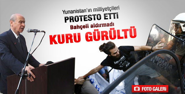 Devlet Bahçeli'ye Yunanistan'da protesto