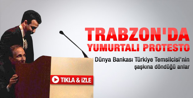 Dünya Bankası Türkiye Direktörü'ne yumurtalı protesto