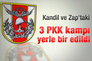 TSK: Kandil ve Zap'ta 3 hedef vuruldu